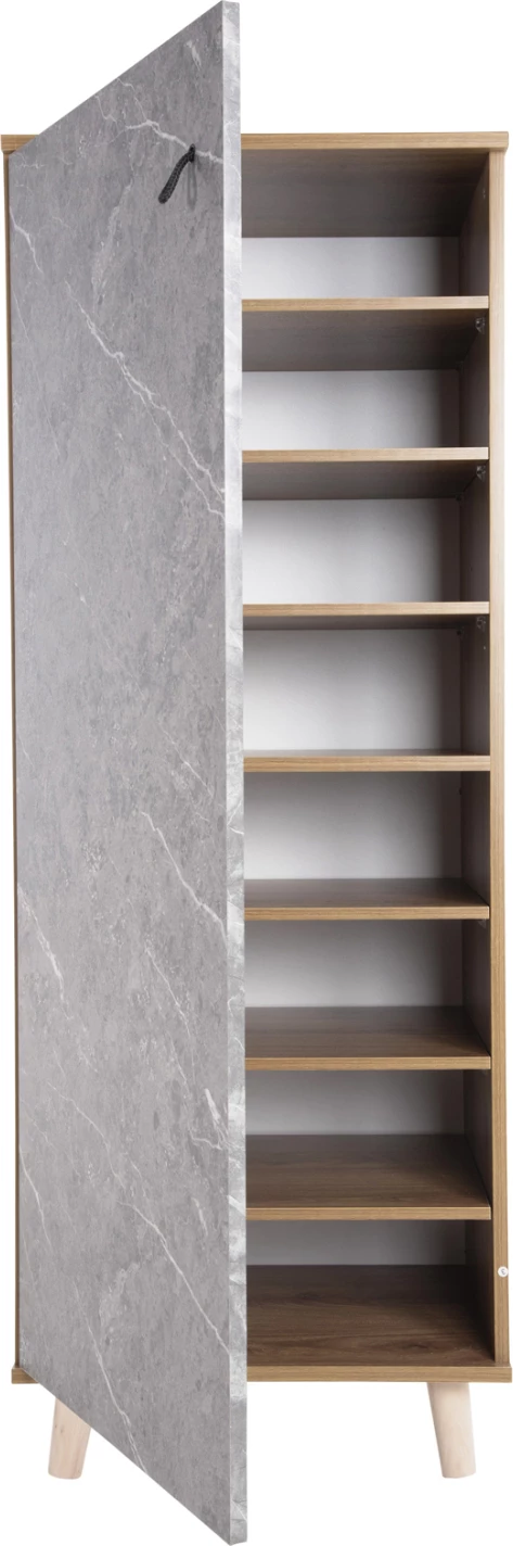Omara za čevlje ALVARO FH8954.12 melamin v teksturi sonama-kamen 50Χ38Χ135Hcm