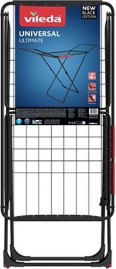 Sušilnik perila Universal Ultimate Vileda, 18 m, mat črn