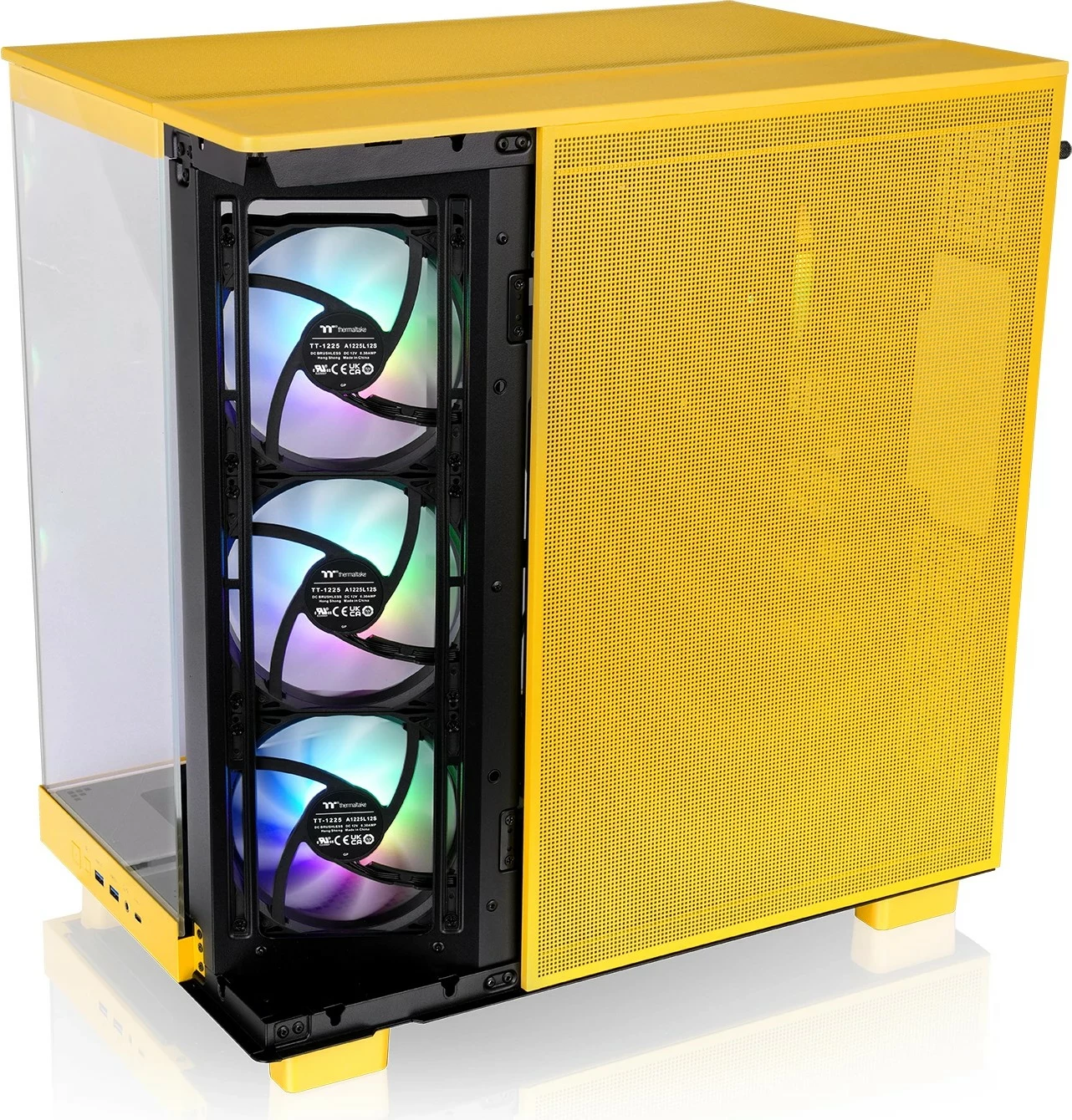 Midi tower s kabineto iz kaljenega stekla Thermaltake View 380 XL TG ARGB Bumblebee, rumen