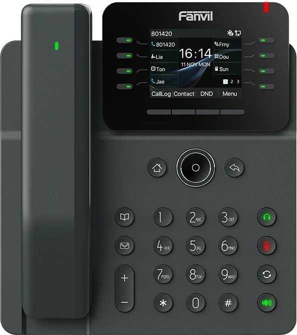 IP telefon Fanvil V62 Pro, Dual Gigabit PoE, črn