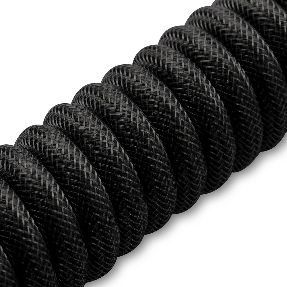 Spiralni kabel Sharkoon SGK50 Aviator, 1,85 m, USB Type-A/Type-C, črn