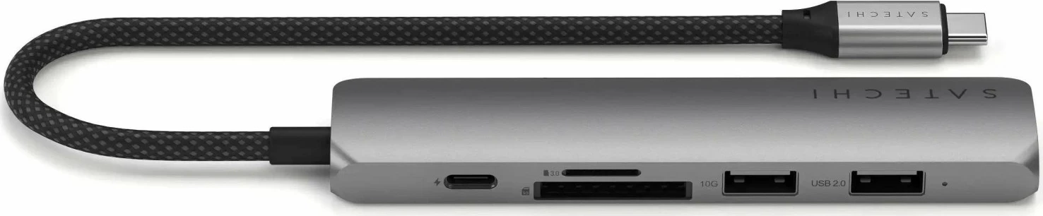 Adapter 6v1 Satechi ST-P6S, USB-C, HDMI 4K, siv