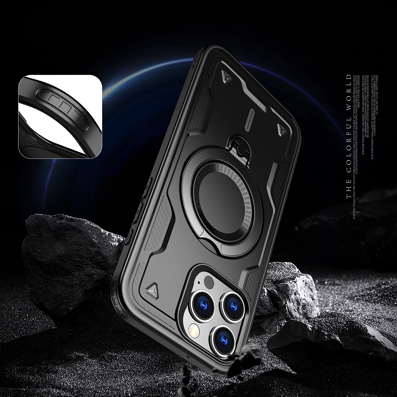Ovitek Hybrid Armor Trendy z MagSafe za iPhone 16 Pro, Hurtel, črn