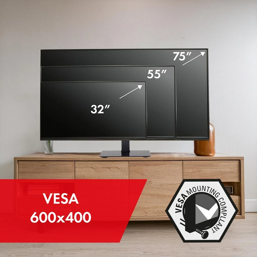 Univerzalni namizni nosilec za TV, Maclean MC-386, 32"–75", črn