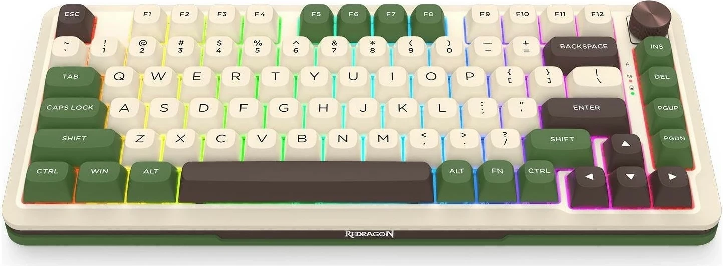 Mehanska brezžična igralna tipkovnica RGB Cyrus Redragon K681CGC-RGB-PRO, zelena