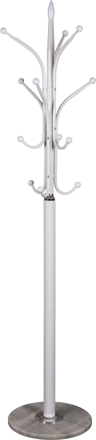 Talni obešalnik FH9573.02 kovinski 13 obešalnih mest-bela Φ37x180Hcm