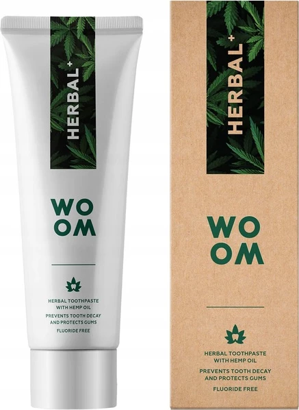 Zeliščna zobna pasta Woom Herbal+, 75 ml