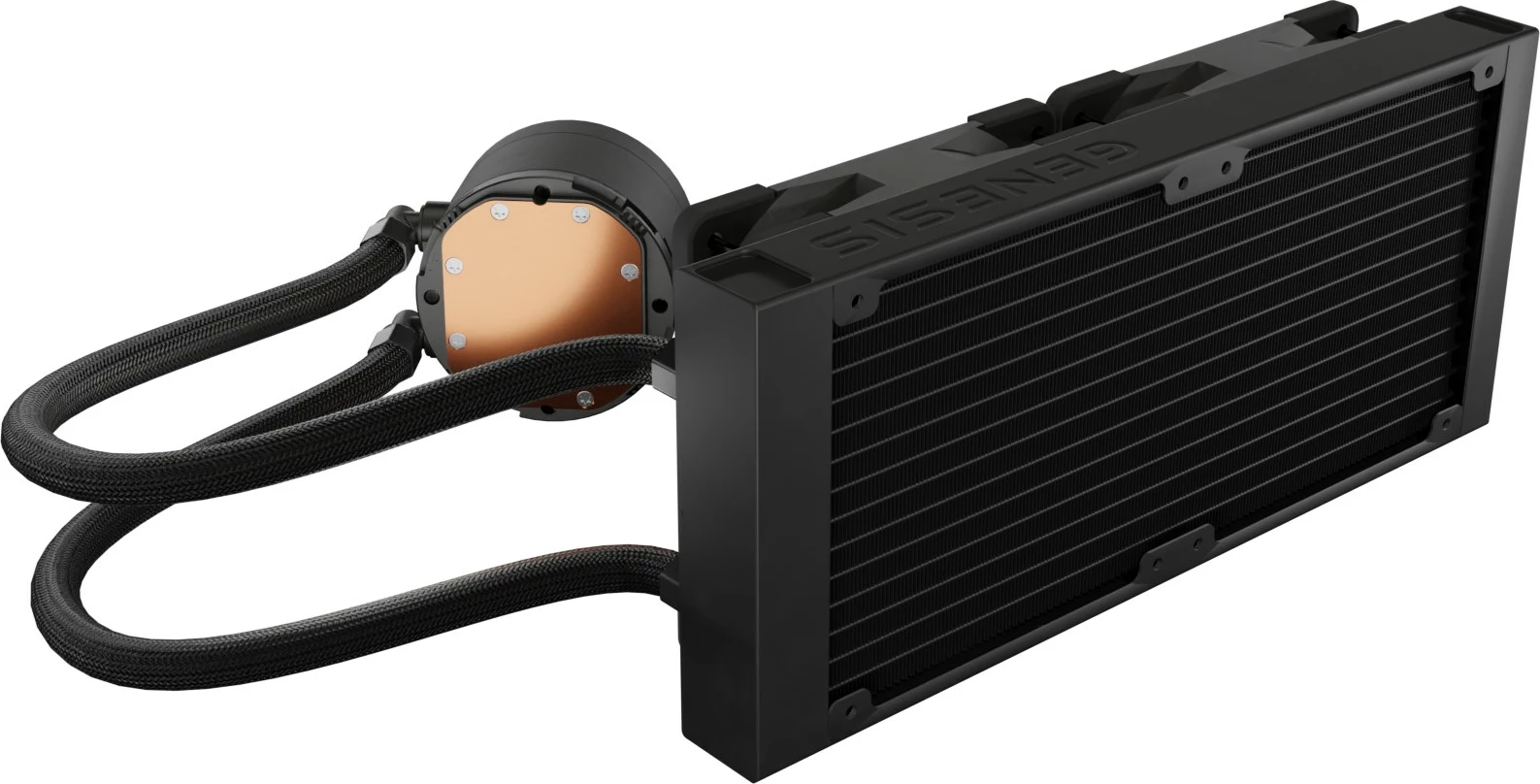 Vodna hladilna enota vse-v-enem za procesor GENESIS NLG-2319, 2 ventilatorja, RGB, črna