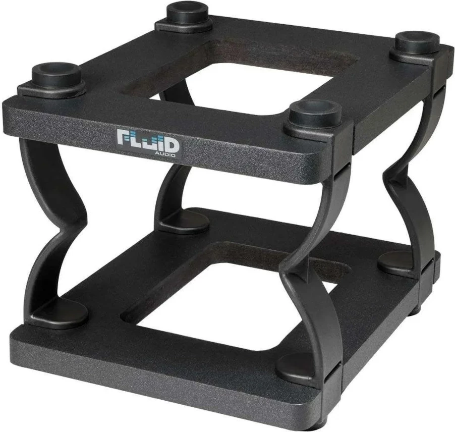 Stojala za studijske zvočnike Fluid Audio DS5, 4–5 in, plastika, črna, set 2 kosa