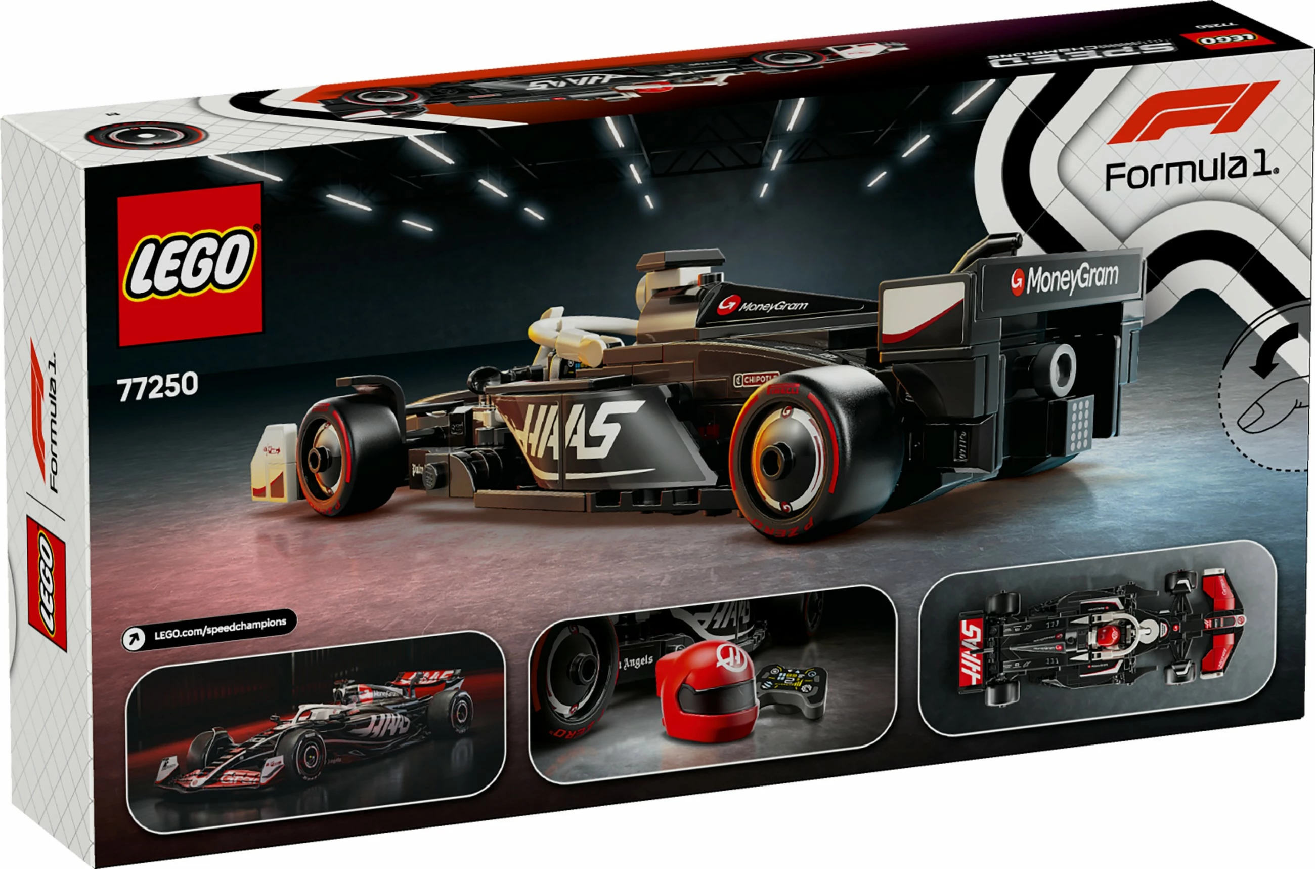 Model dirkalnika MoneyGram Haas F1 Team VF-24, 242 kosov, večbarven