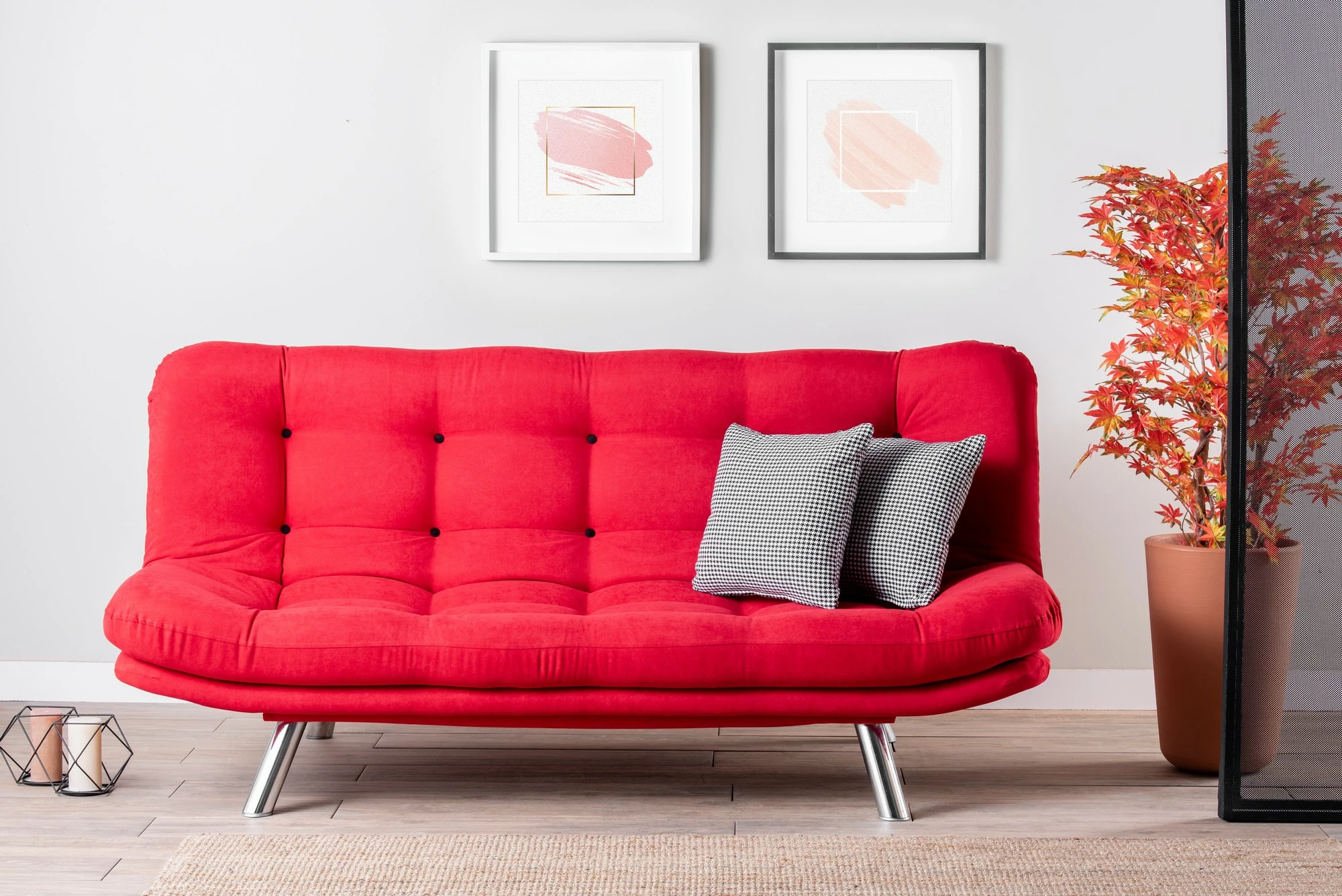 3-sedežni raztegljiv kavč, Atelier del Sofa Misa Sofabed, rdeč