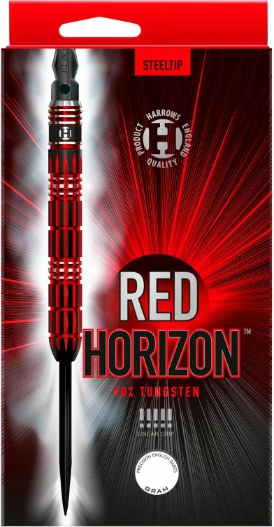 Puščice za pikado, 90% volframa, steeltip, rdeče — Harrows Red Horizon