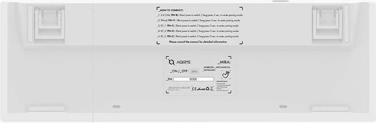 Mehanska tipkovnica RGB brezžična in z žico Aqirys Mira, bela