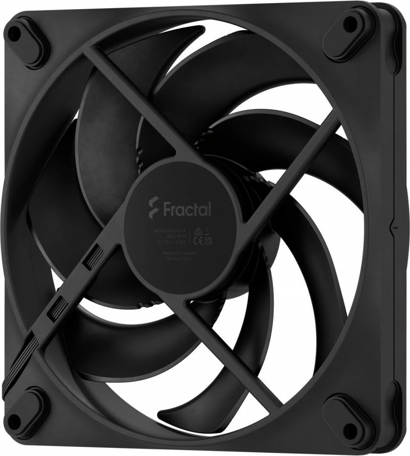 Ventilator za ohišje Fractal Design Momentum 14, 140 mm, črn