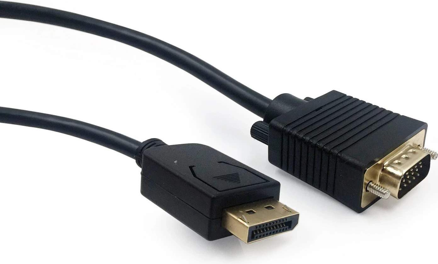 Kabel DisplayPort na VGA Gembird, 1,8 m, črn