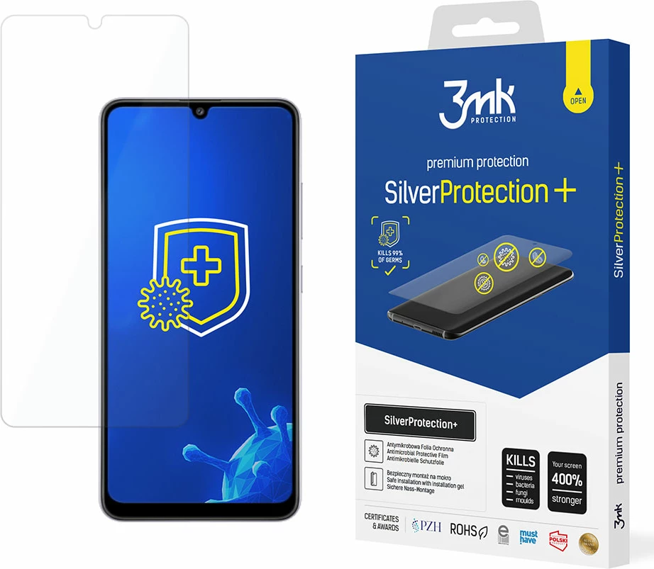 Zaščitna folija z antimikrobno zaščito SilverProtect+ 3mk Protection za Samsung Galaxy A33 5G, prozorna