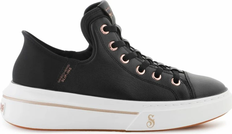 Čevlji Skechers za ženske, črni