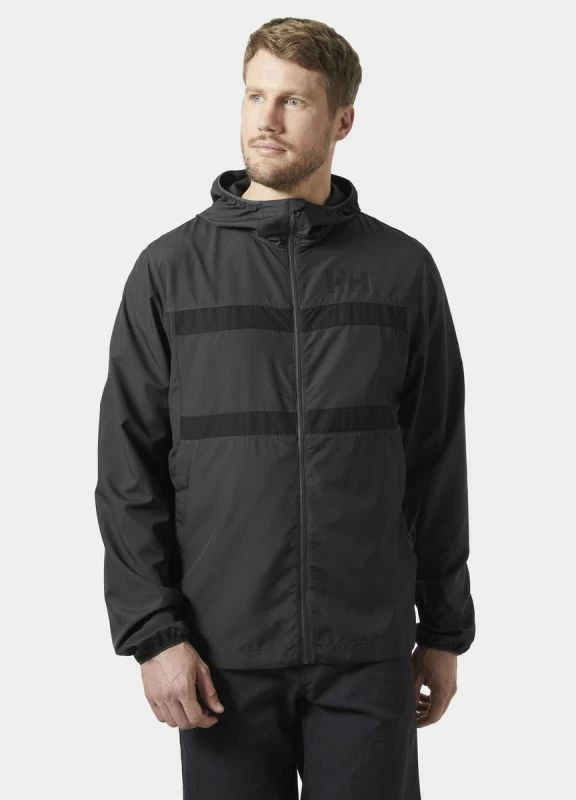 Vetrovka Salt Stripe za moške, Helly Hansen, črna