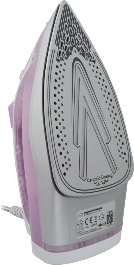 Parni likalnik Tulle Ceramic, Esperanza EHI004, 2400 W, rožnat