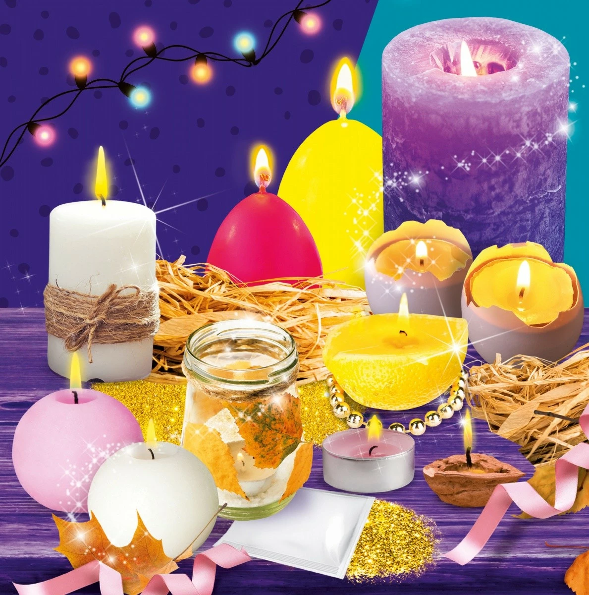 Znanstveni komplet za izdelavo večbarvnih sveč, Lisciani I'm a Genius Candle Workshop