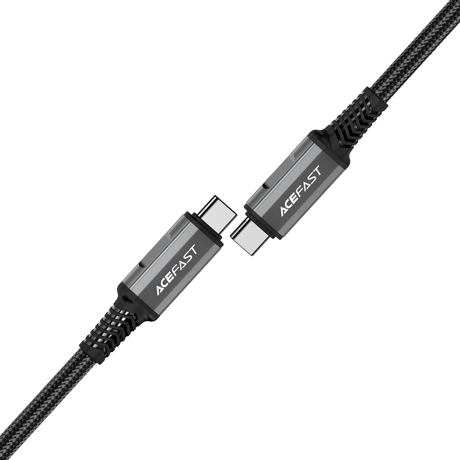 Kabel USB-C na USB-C Acefast C1-09, USB4, PD3.1, 5A, 1 m, sivo-črn