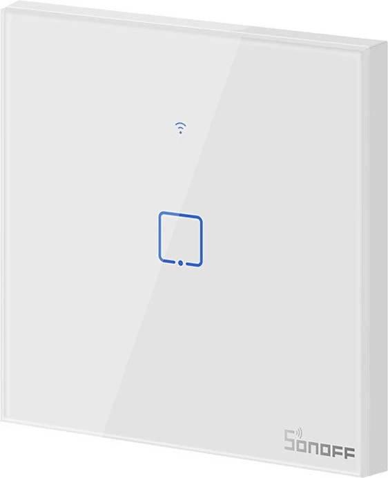 Pametno stikalo Sonoff T1EU1C-TX, 1 kanal, WiFi + RF 433MHz, belo