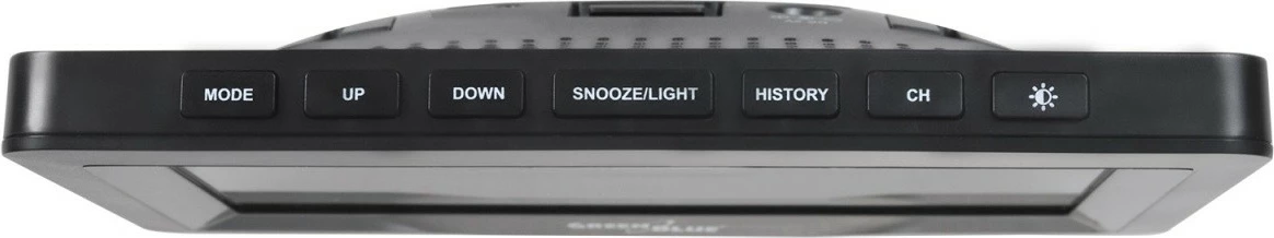 Brezžavna vremenska postaja z indikatorjem udobja GreenBlue GB540N, meritev vlažnosti, lunine faze, ura DCF, črna