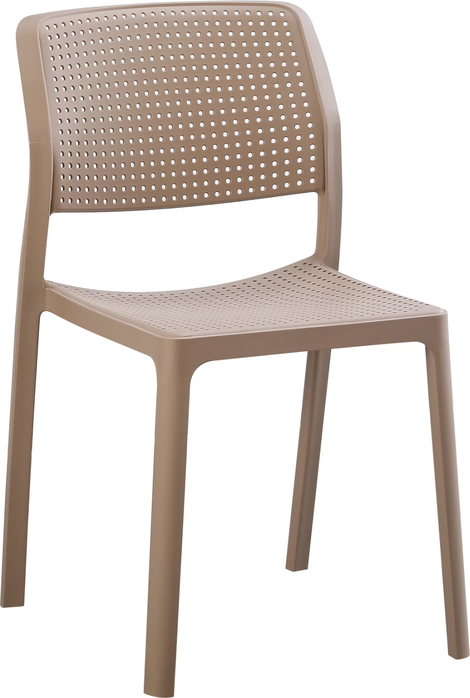 Stol za zunanjo uporabo COMFEE FH6101.04 iz polipropilena v barvi kapučina 41x57x82H cm