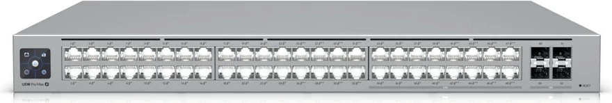 Zmogljiv L3 switch z 2,5G Ethernet in PoE, Ubiquiti USW-PRO-MAX-48-POE, siva