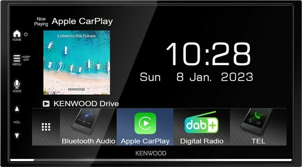 Multimedijski radio Kenwood DMX7722DABS, 6,8 in, Wi-Fi, Bluetooth, CarPlay, Android Auto, črn