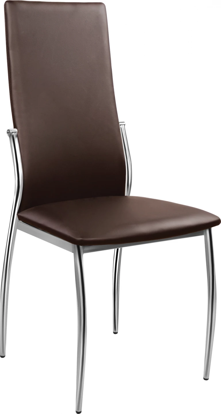 Jedilni stol Kim FH0080.05 rjav PU z kovinskim okvirjem 45X55X99 cm, set 4 kosov