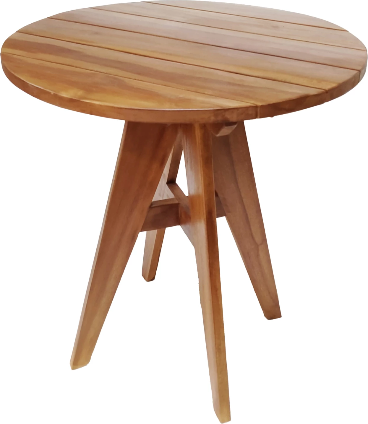 Okrogla vrtna miza LEO FH9917, Φ70x75H cm, tikovina