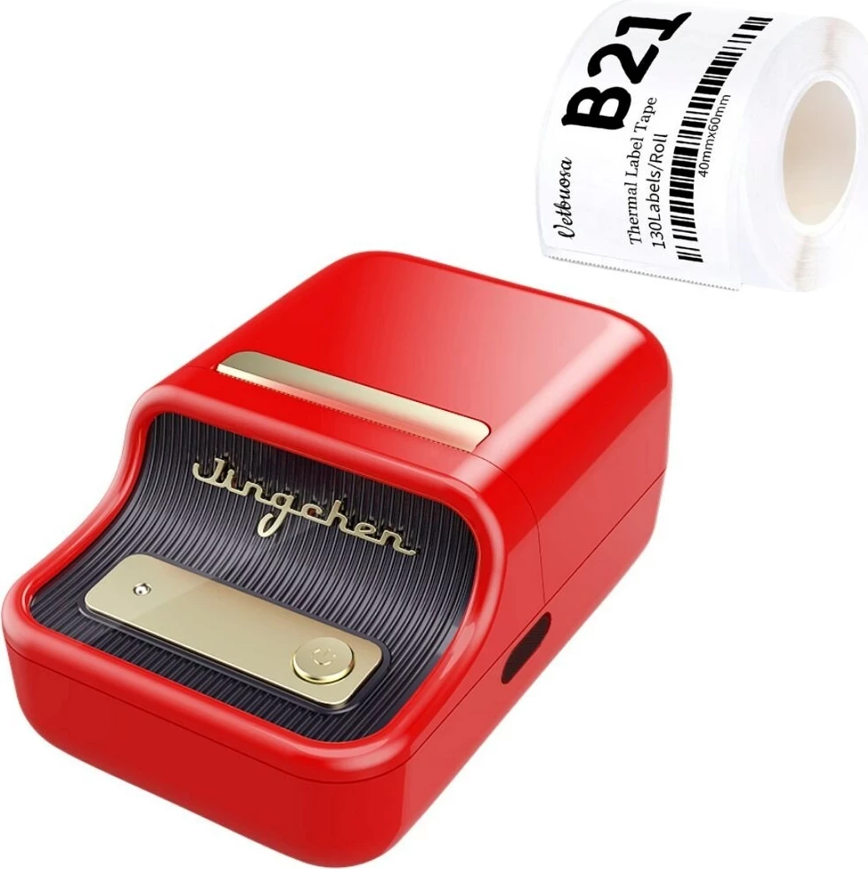 Tiskalnik etiket NiiMbot B21S, prenosni, 1200 mAh, rdeč