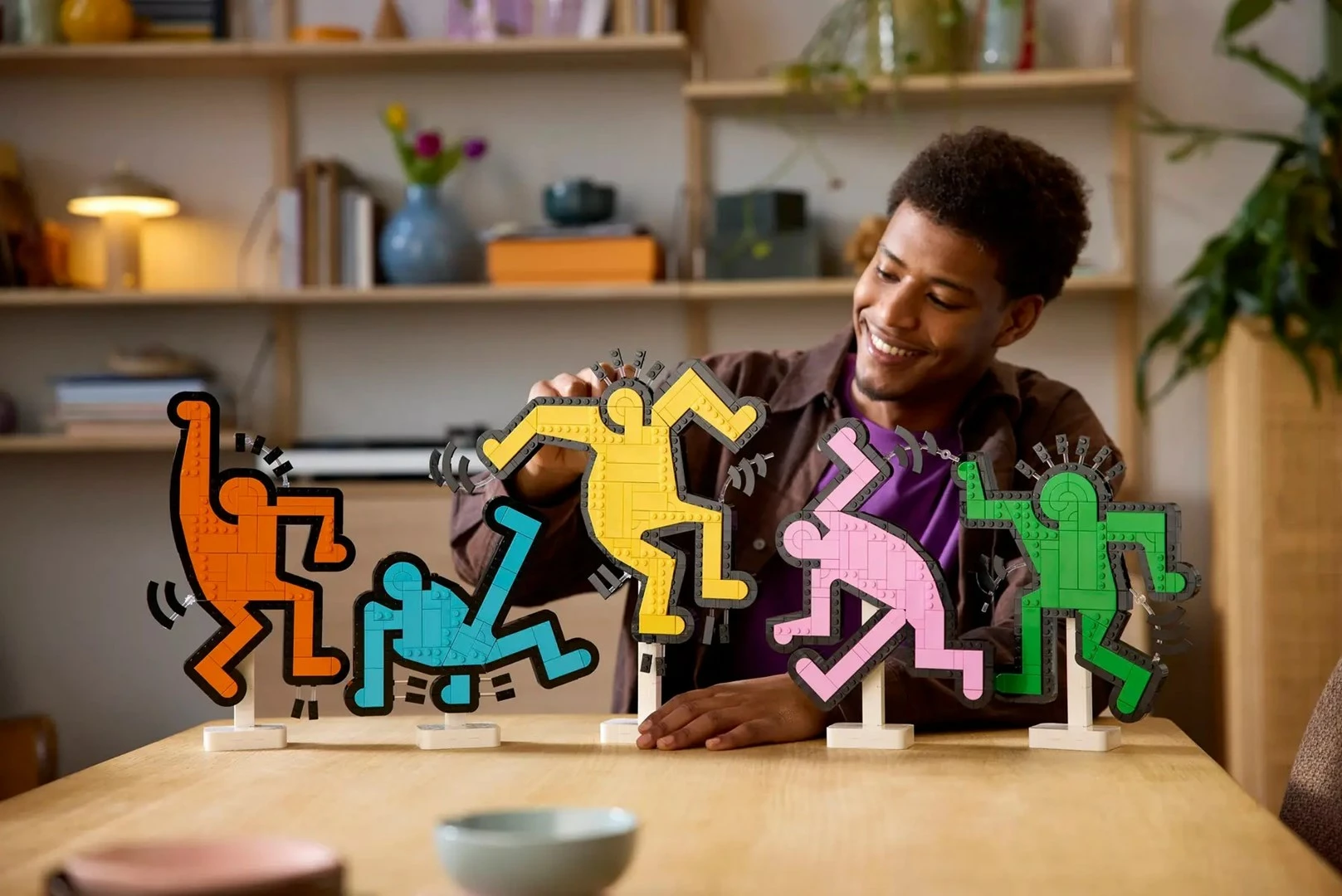 Umetniški set Dancing Figures, LEGO ART Keith Haring 31216, za odrasle, večbarven