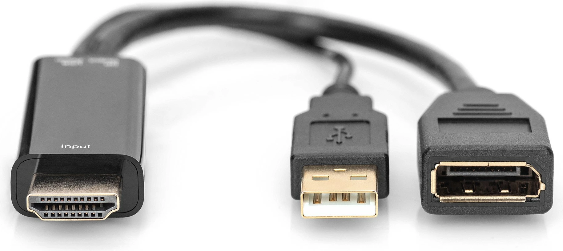 Adapter HDMI v DisplayPort Digitus 4K, 0,2 m, črn