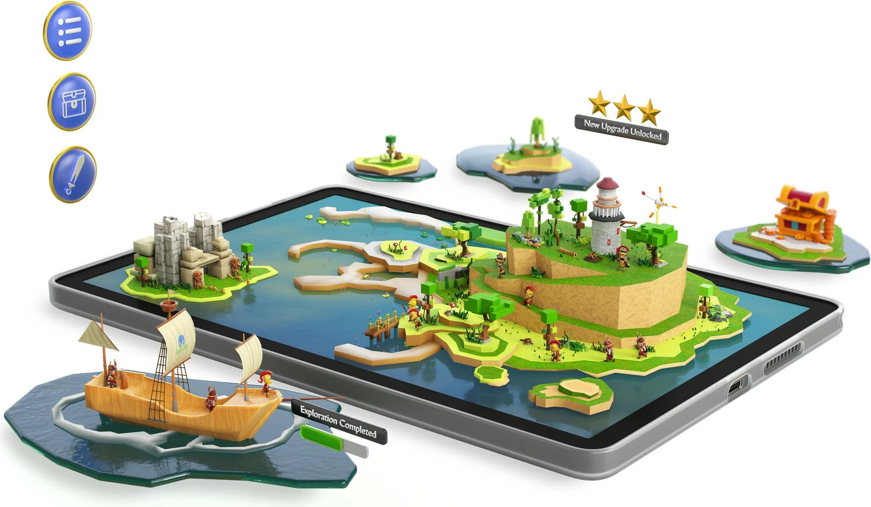 Tablet z 64 GB s ovitkom, črn — Lenovo