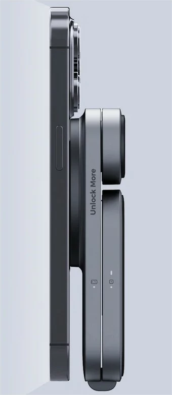 Brezžični 3-v-1 polnilec AUKEY LC-MC312 MagSafe Qi2, 15W + PD 30W, siv, s torbico za prenašanje