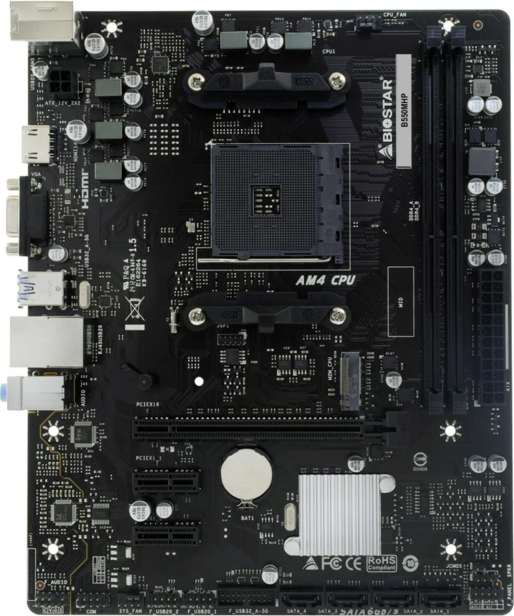Plošča Biostar B550MHP, Socket AM4, micro ATX, črna
