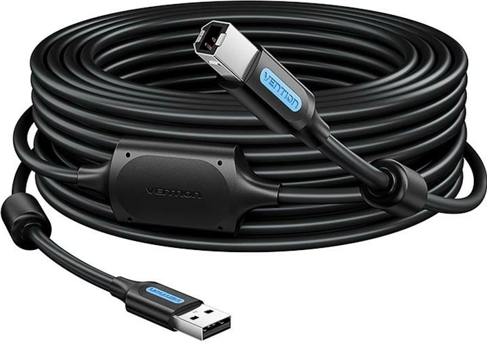Kabel USB-A/USB-B 5 m, črn, Vention