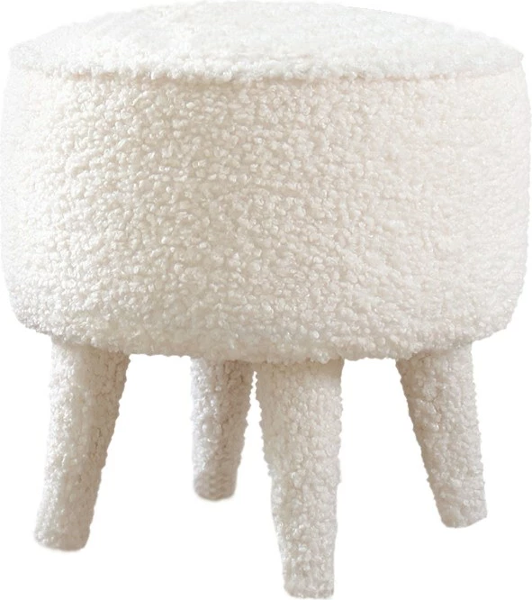Puf iz umetnega krzna, Atelier del Sofa Moouv 3336, bela