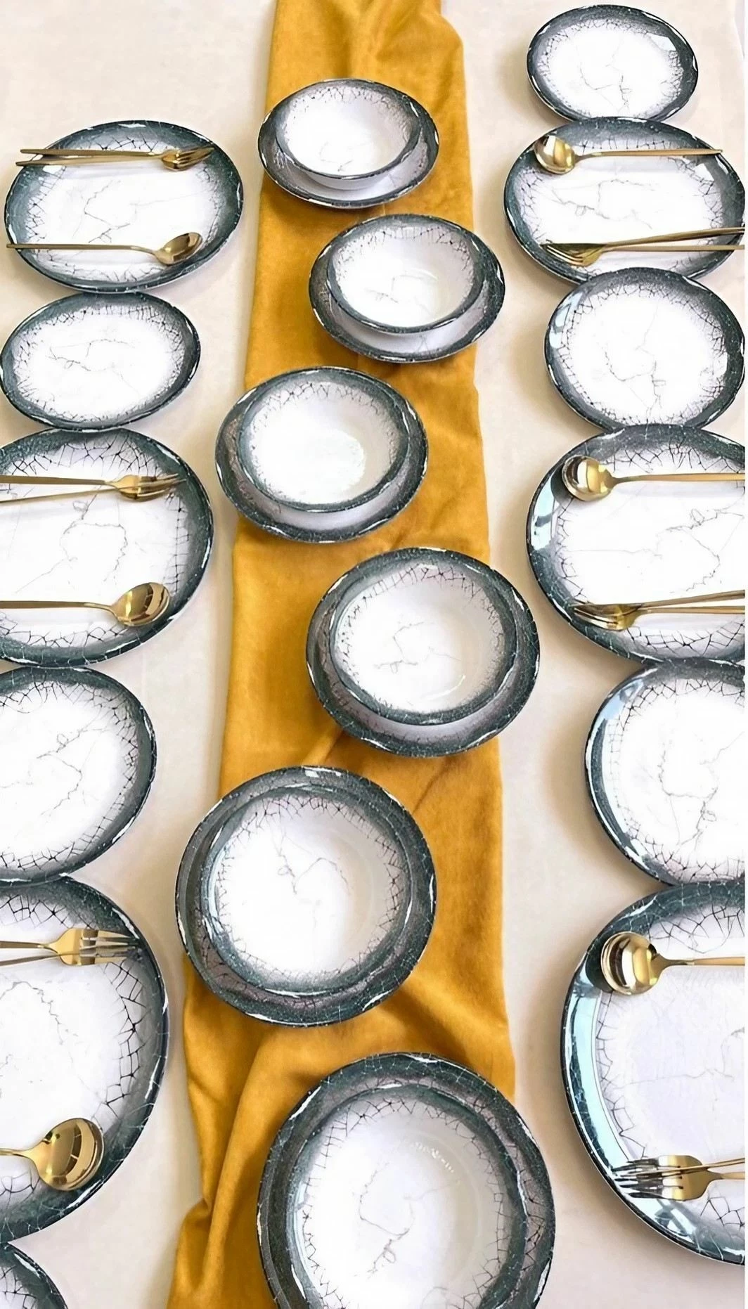 Set za kosilo (24-delni) Hermia Concept, Albertus 24YT, belo-antracit