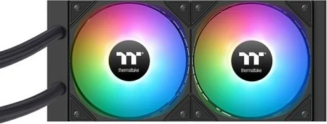 Vodno AIO hlajenje CPU, Thermaltake LA240-S ARGB CL-W461-PL12SW-A, radiator 240 mm, 2×120 mm do 2500 RPM, 2,4" LCD zaslon, ARGB