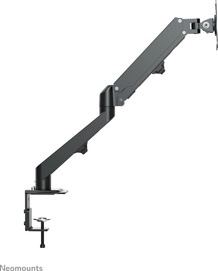 Nastavljiv kroglični nosilec za monitor z gasnim vzmetjo Neomounts DS70-700BL1, 17–27 inčev, s sponko, črn