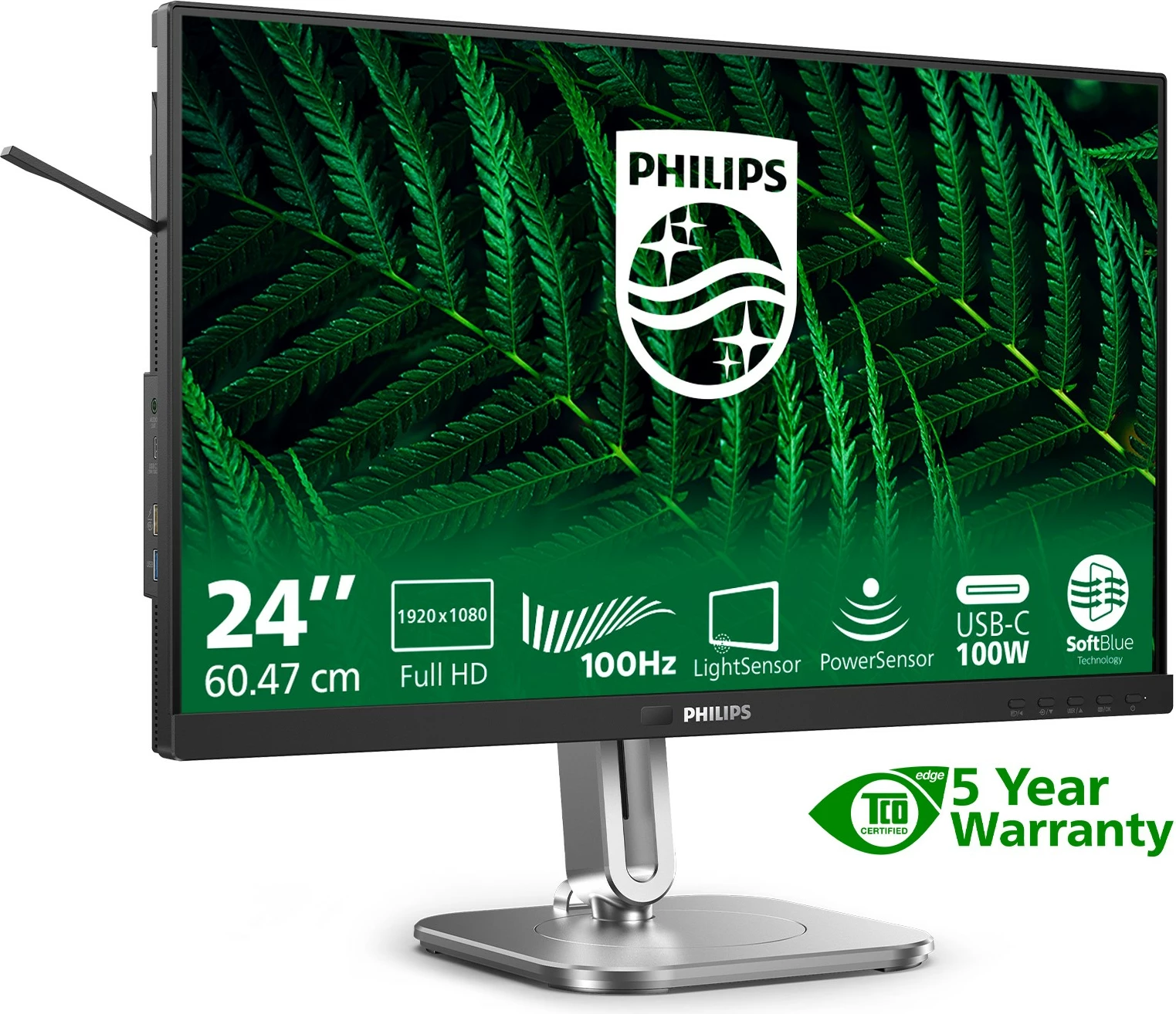 Zaslon 23,8" Full HD Philips 5000 series 24B2G5301/00, LCD, črn