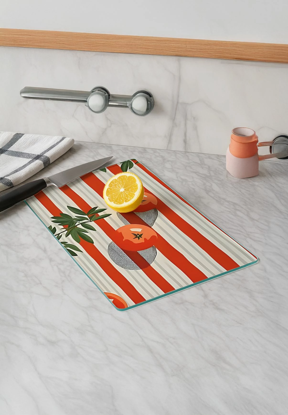 Deska za rezanje iz kaljenega stekla, večbarvna, Hermia Kes-00072, 30x40cm