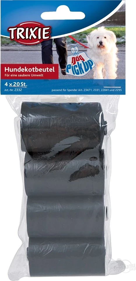 Higienske vrečke za pse Trixie 2332, 80 kos, črne