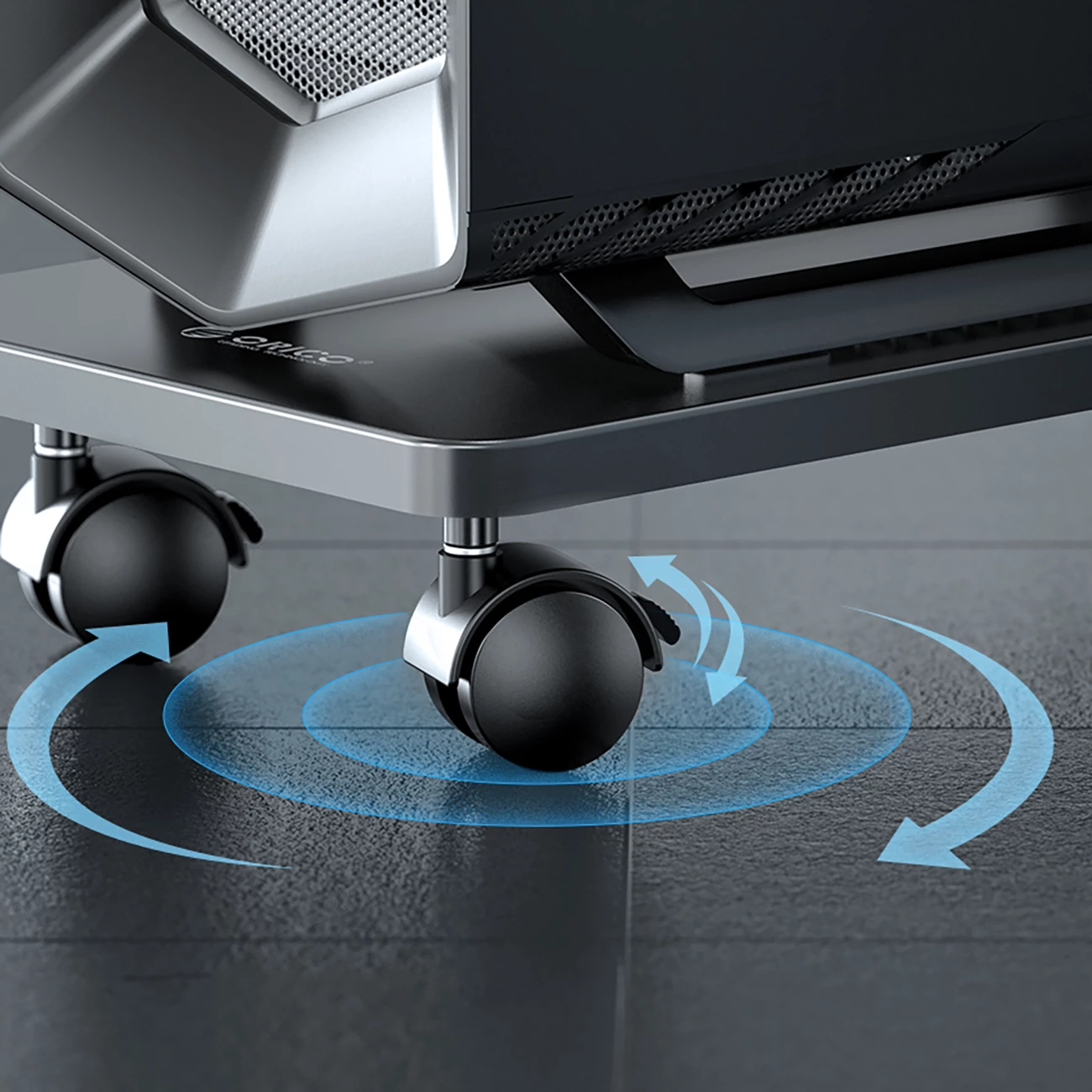 Računalniško ohišje z kolesi Orico CPB6, črno