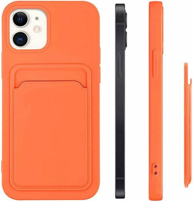 Silikonska maska s prostorom za kartice Hurtel za Samsung Galaxy A72, temno zelena