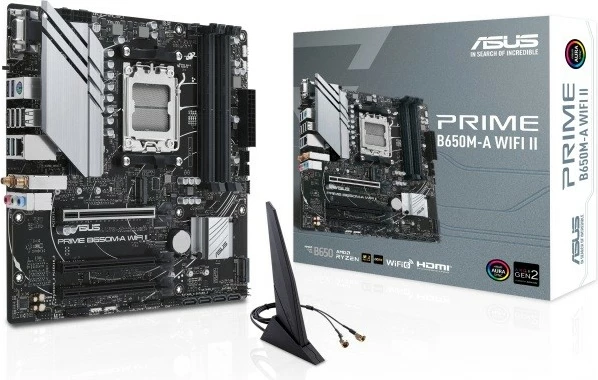 Matična plošča Asus PRIME B650M-A WIFI II, Socket AM5, DDR5, Wi‑Fi 6, Micro-ATX