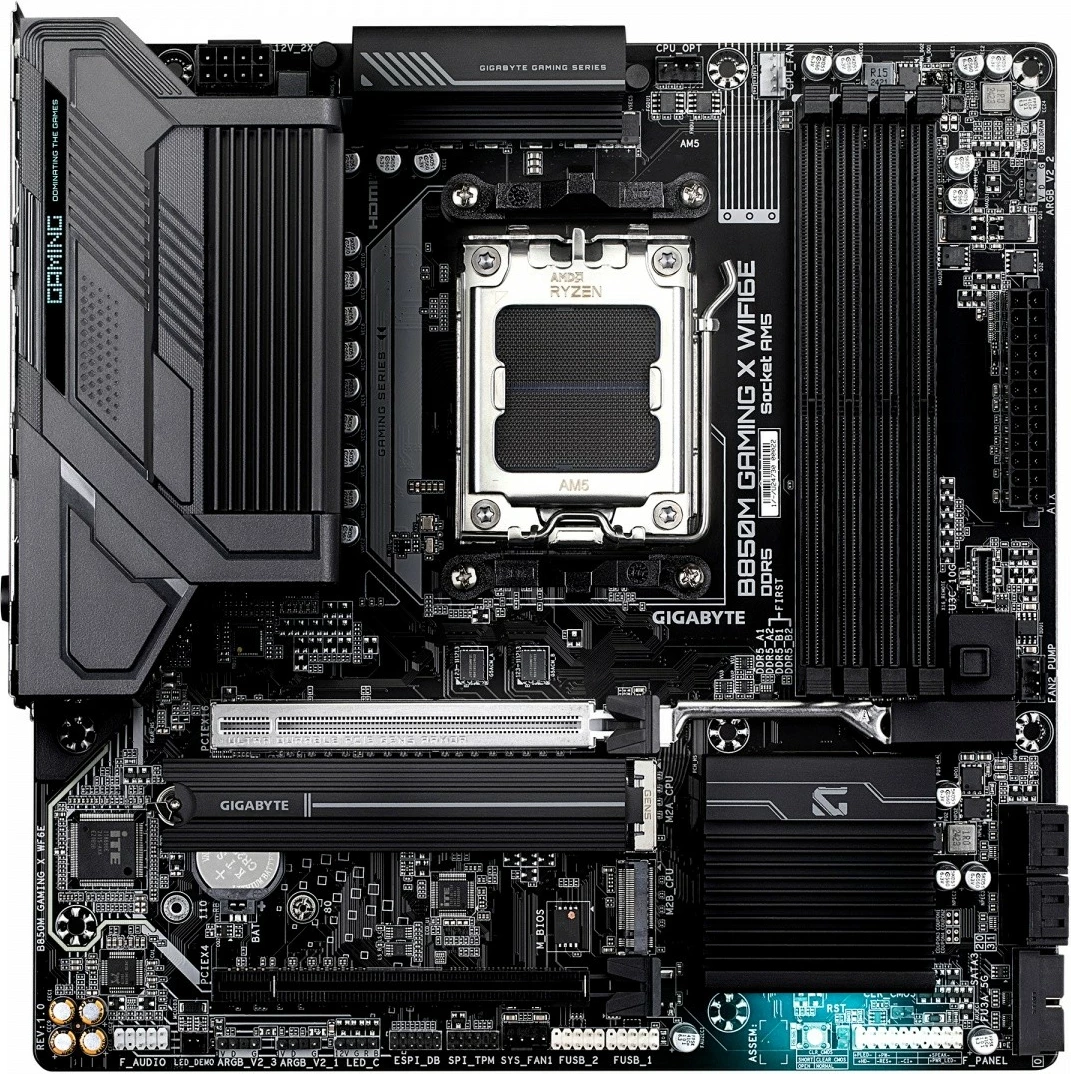 Matična plošča Gigabyte B850M GAMING X WIFI6E, micro ATX, Socket AM5, DDR5, črna